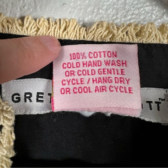 Gretchen Scott Cotton Embroidered Mini Dress in Fringe Binge Boho Size Medium - Picture 6 of 10